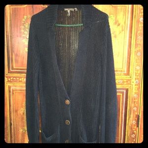 VINCE Bergdorf Goodman Linen Loose Knit Cardigan L